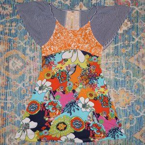 Uncle Frank Mixed Media Flutter Sleeve Dress